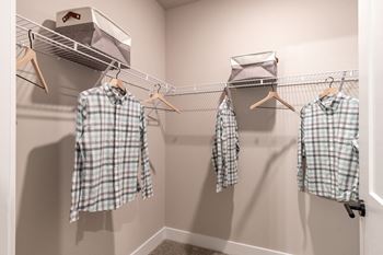 Spacious large walk-in closets